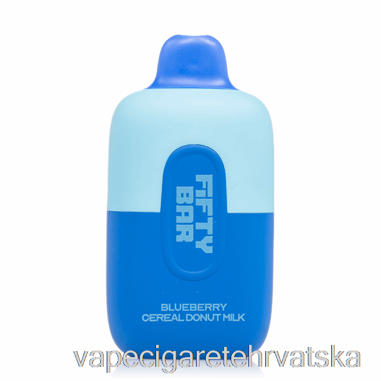 Vape Hrvatska Fifty Bar 6500 Jednokratno Borovnica žitarica Krafna Mlijeko